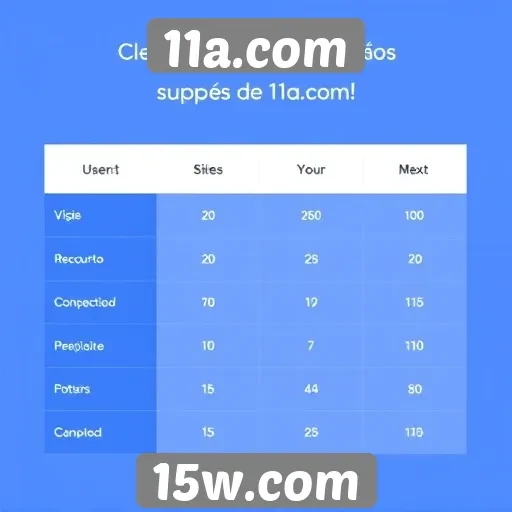Comparação de 11a.com com outros sites do setor